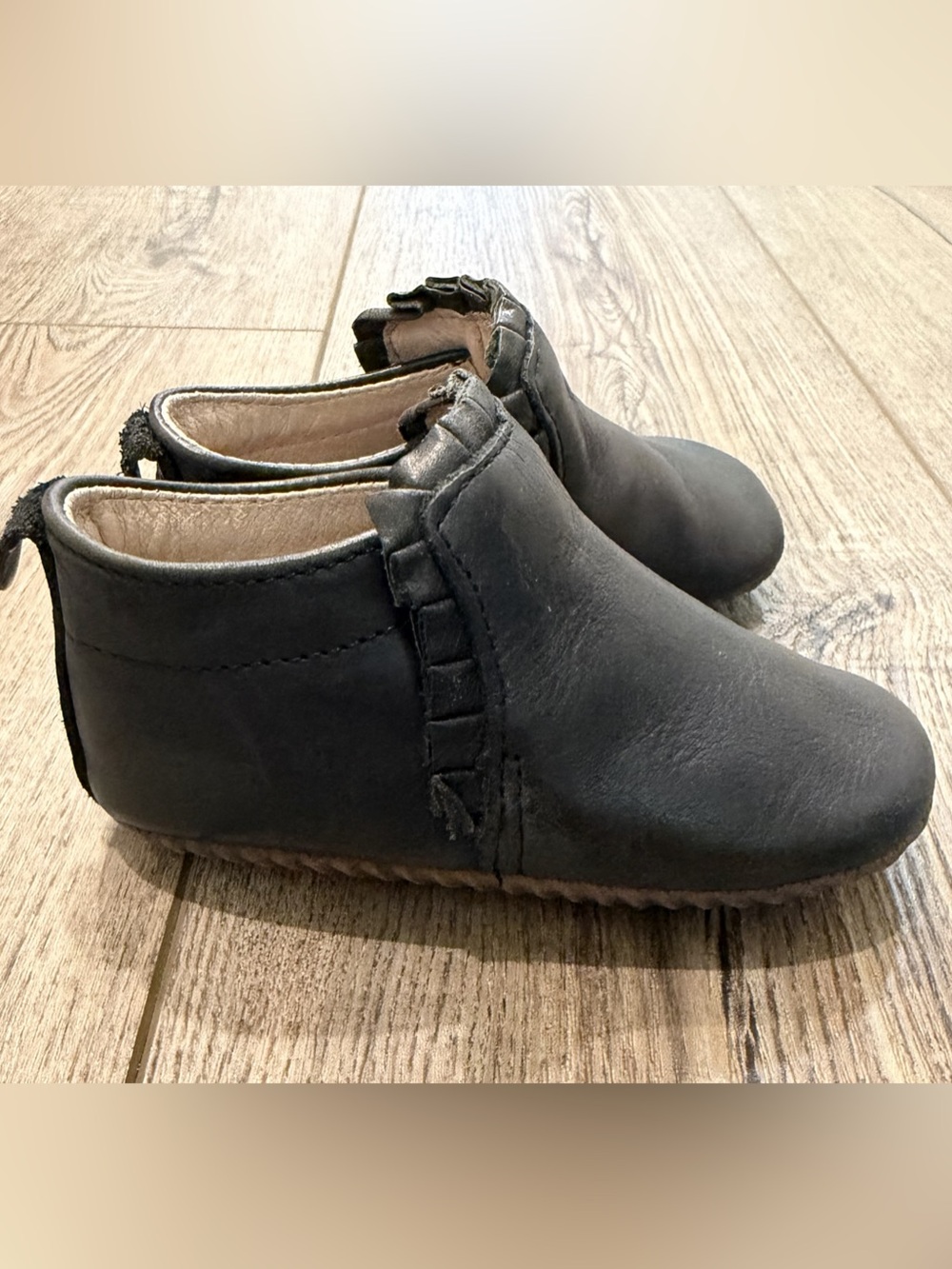 Little Love Bug Co Mila Play Perfect Toddler Black Leather Boots Size 6